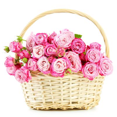 Корзина с цветами «Цветочный шёлк»